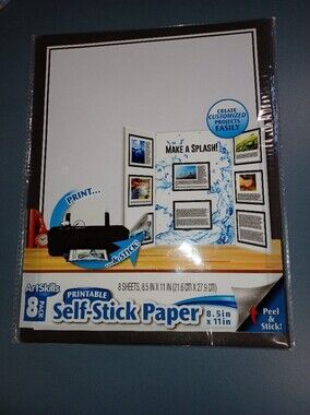 ArtSKills Printable Self-Stick Paper - White (8.5 x 11)